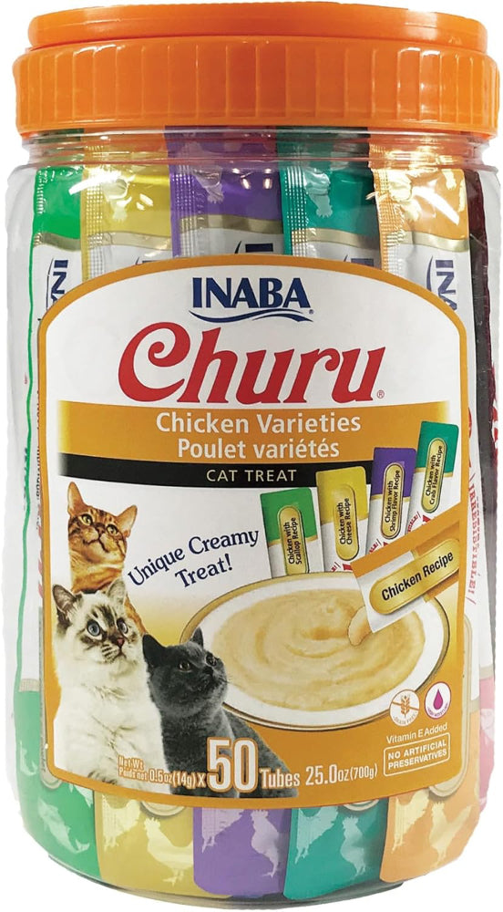 INABA Churu - Chicken Varieties (50 Tubes)