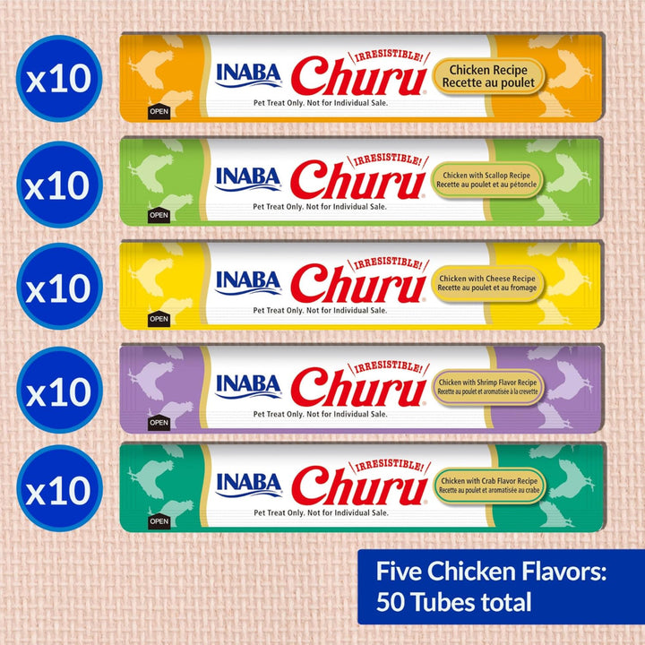 INABA Churu - Chicken Varieties (50 Tubes)