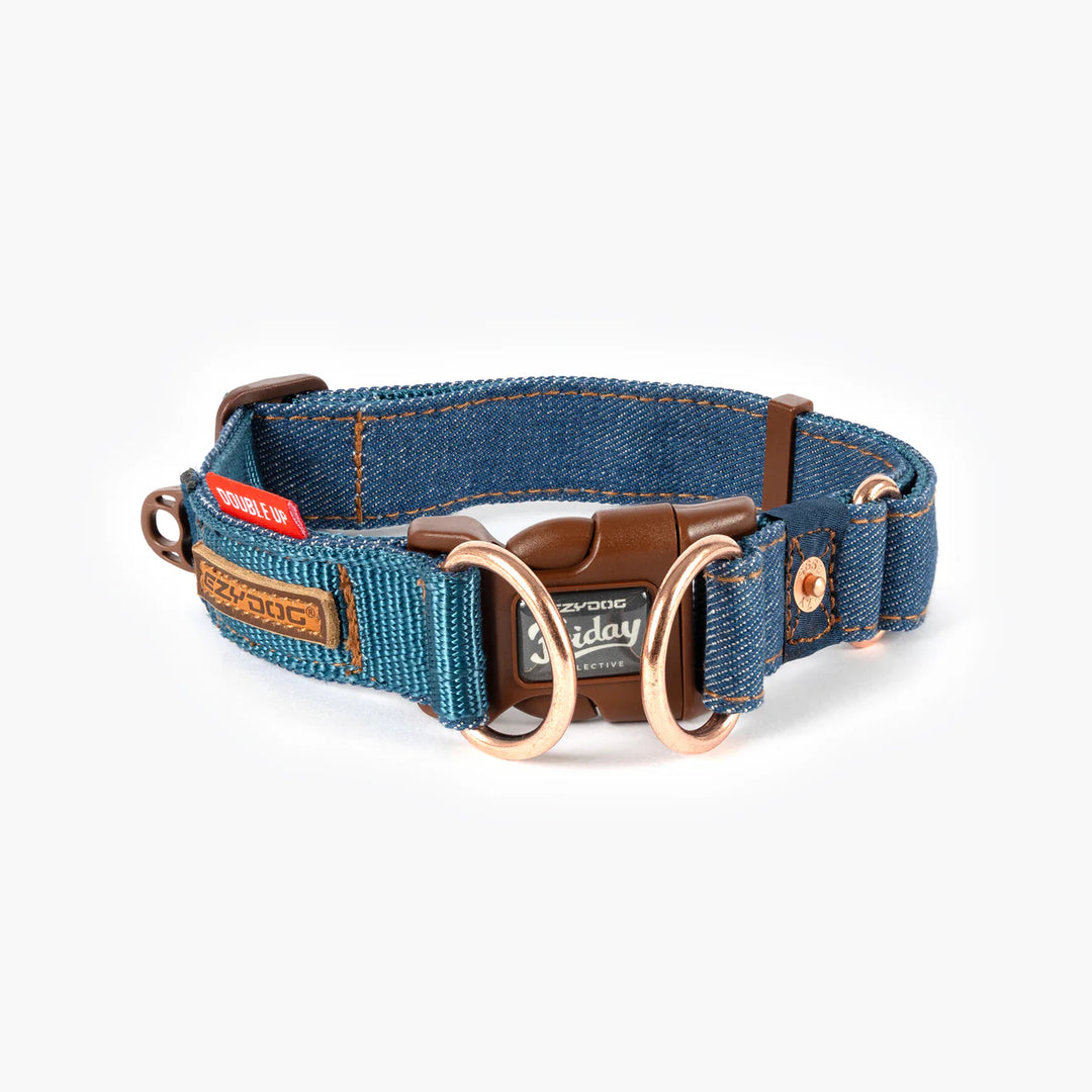 EzyDog Double Up Collar - Denim