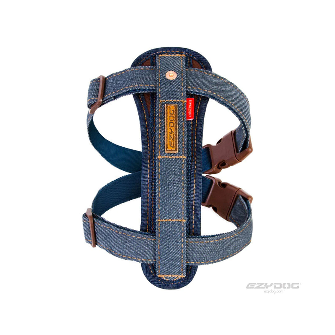 EzyDog Chest Plate Harness - Denim