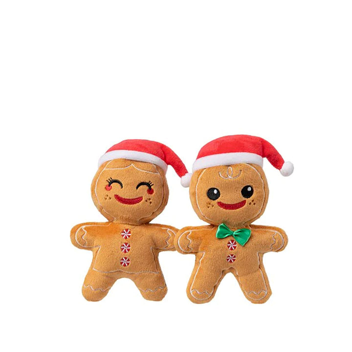 Fuzzyard Mr and Mrs Gingerbread Dog Toy - Christmas