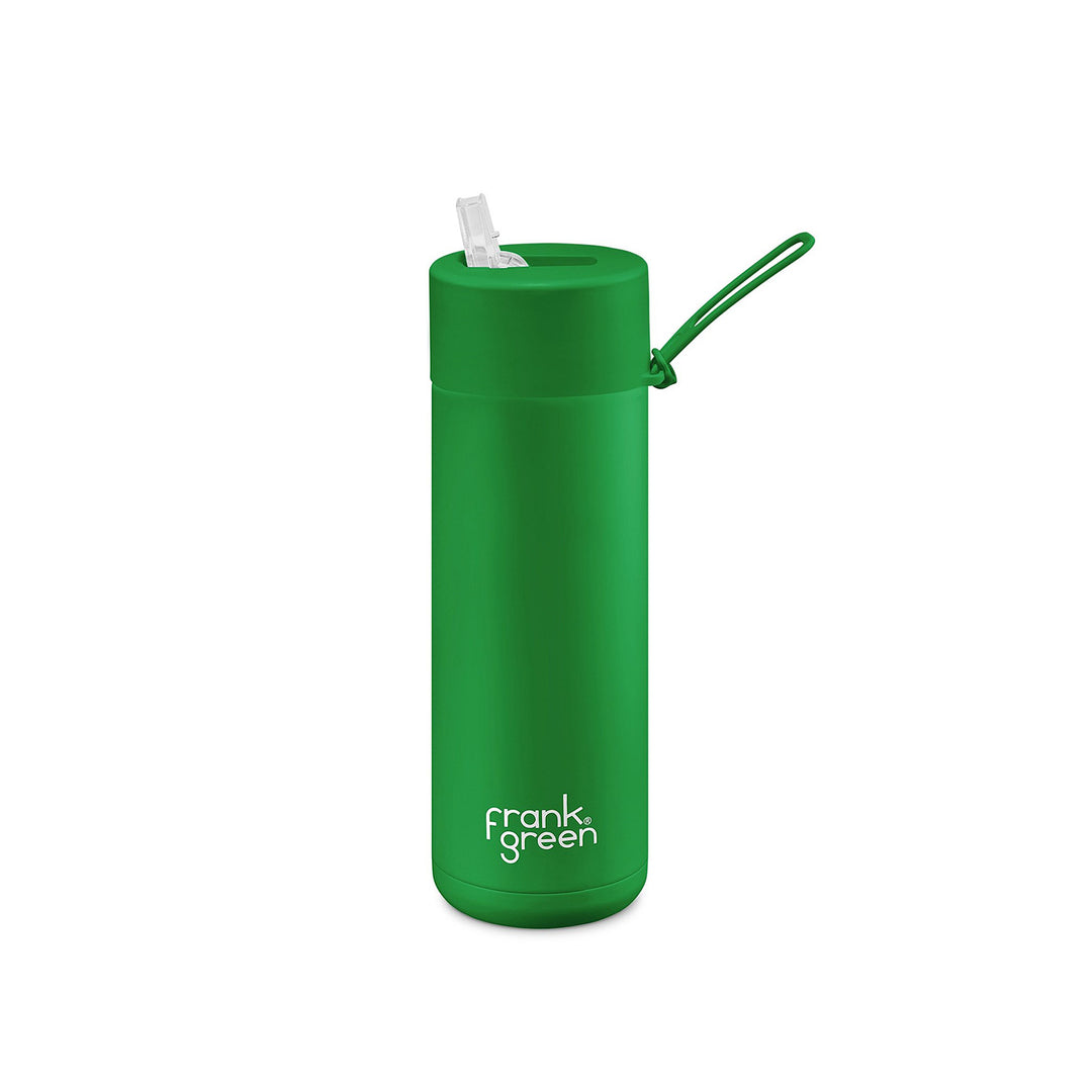 Frank Green Ceramic Reusable Bottle With Straw Lid 595ml/20oz - Evergreen (Limited Edition)