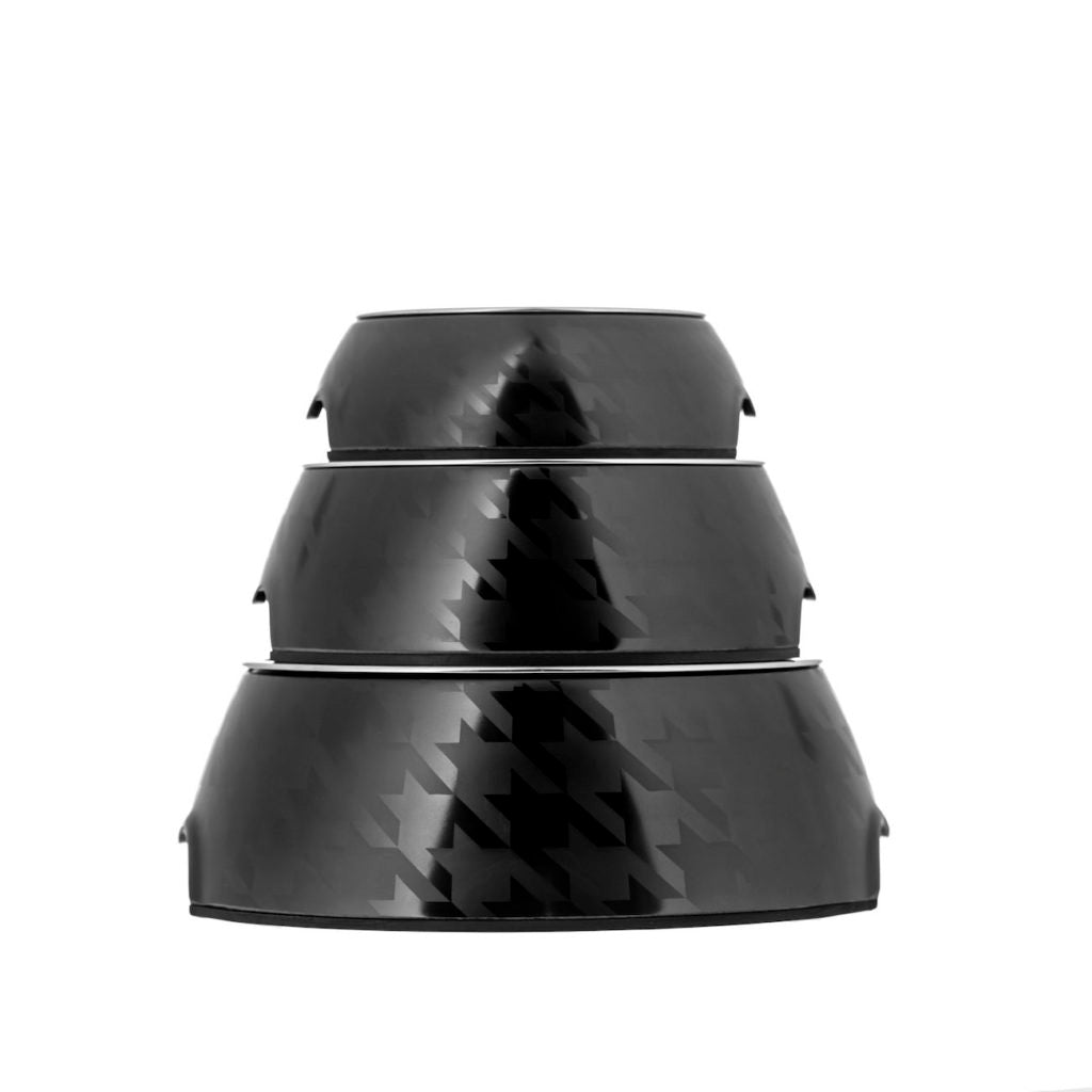 Chic Black on Black Houndztooth Bowl