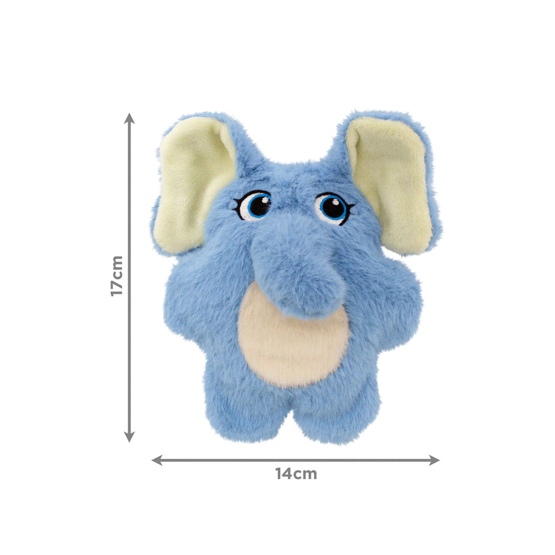 Kong Snuzzles Kiddos Elephant Dog Toy - Small Blue