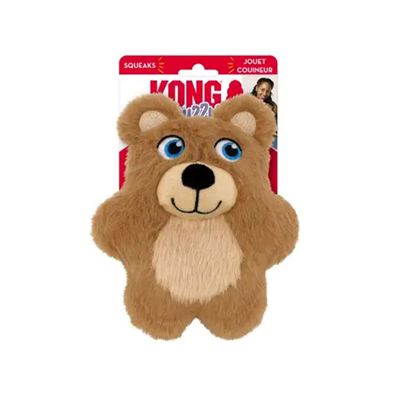 Kong Snuzzles Kiddos Teddy Bear Dog Toy Small Brown PUPNPUSSY All About The Urban Pet