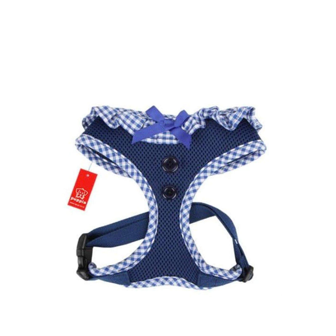 Puppia Gingham Harness - Blue