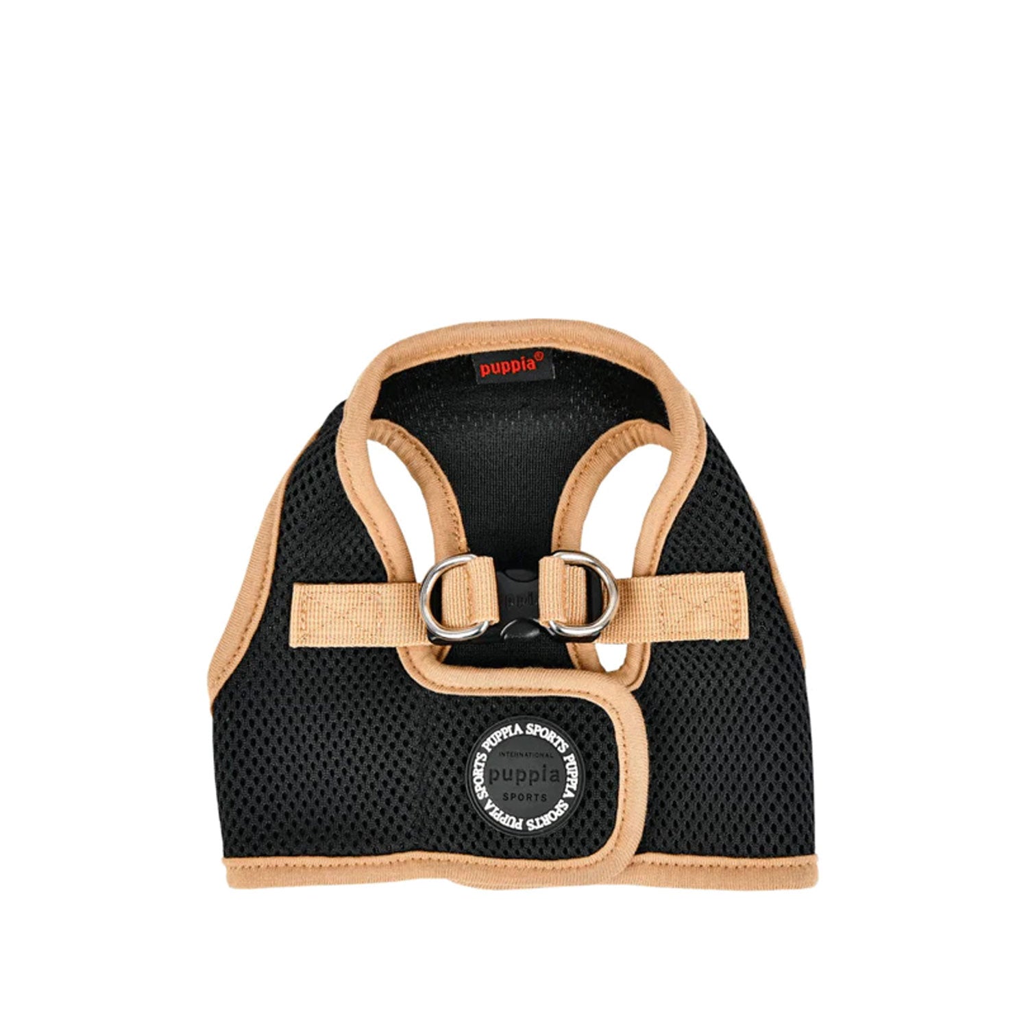 Puppia Soft Vest Harness Black Tan PUPNPUSSY All About The Urban Pet