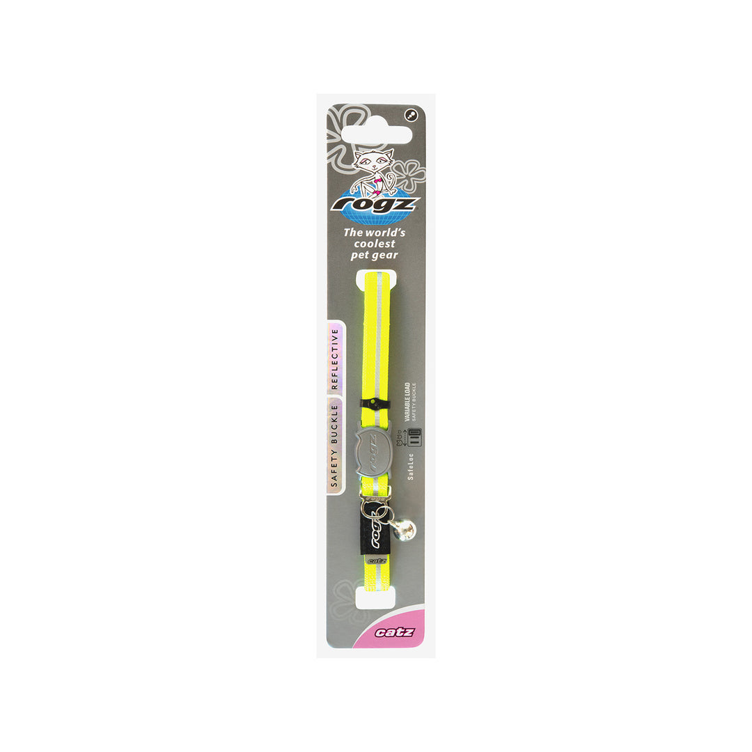 Rogz Alleycat Cat Collar  - Dayglo Yellow