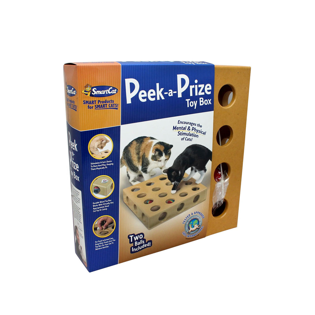 SmartCat Peek A Prize Cat Toy Box