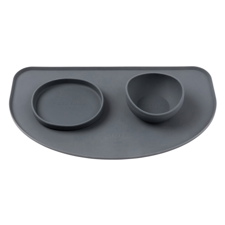 FuzzYard Life Silicone Feeding Mat - Slate Grey