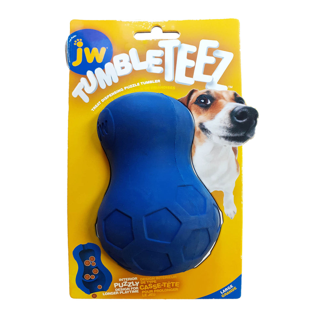 JW Tumble Teez Treat Dispensing Puzzle Tumbler Rubber