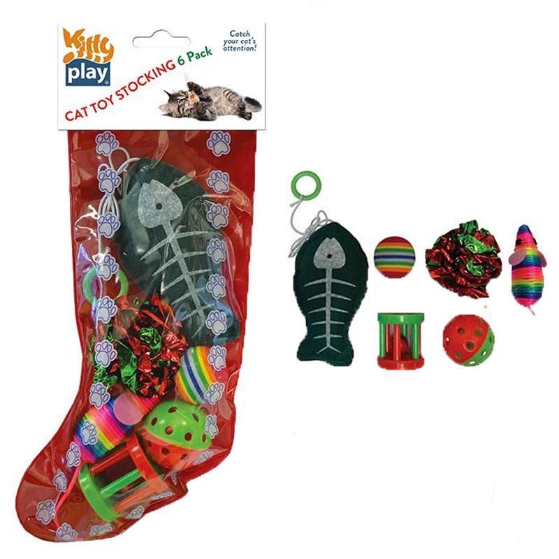 Kitty Play Xmas Stocking! - 6 Toys