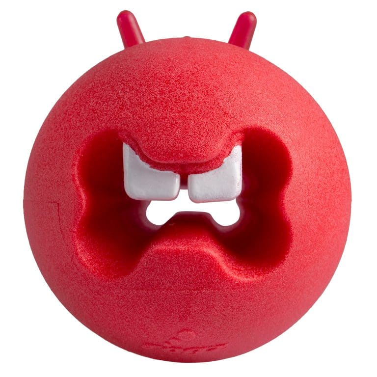 Rogz Fred Treat Ball Dog Toy - Red