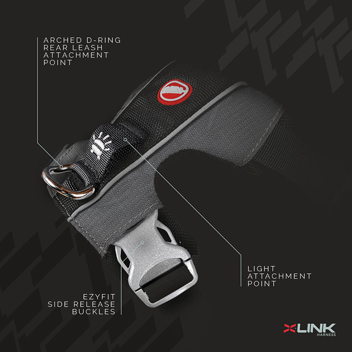 EzyDog X-Link Harness - Black